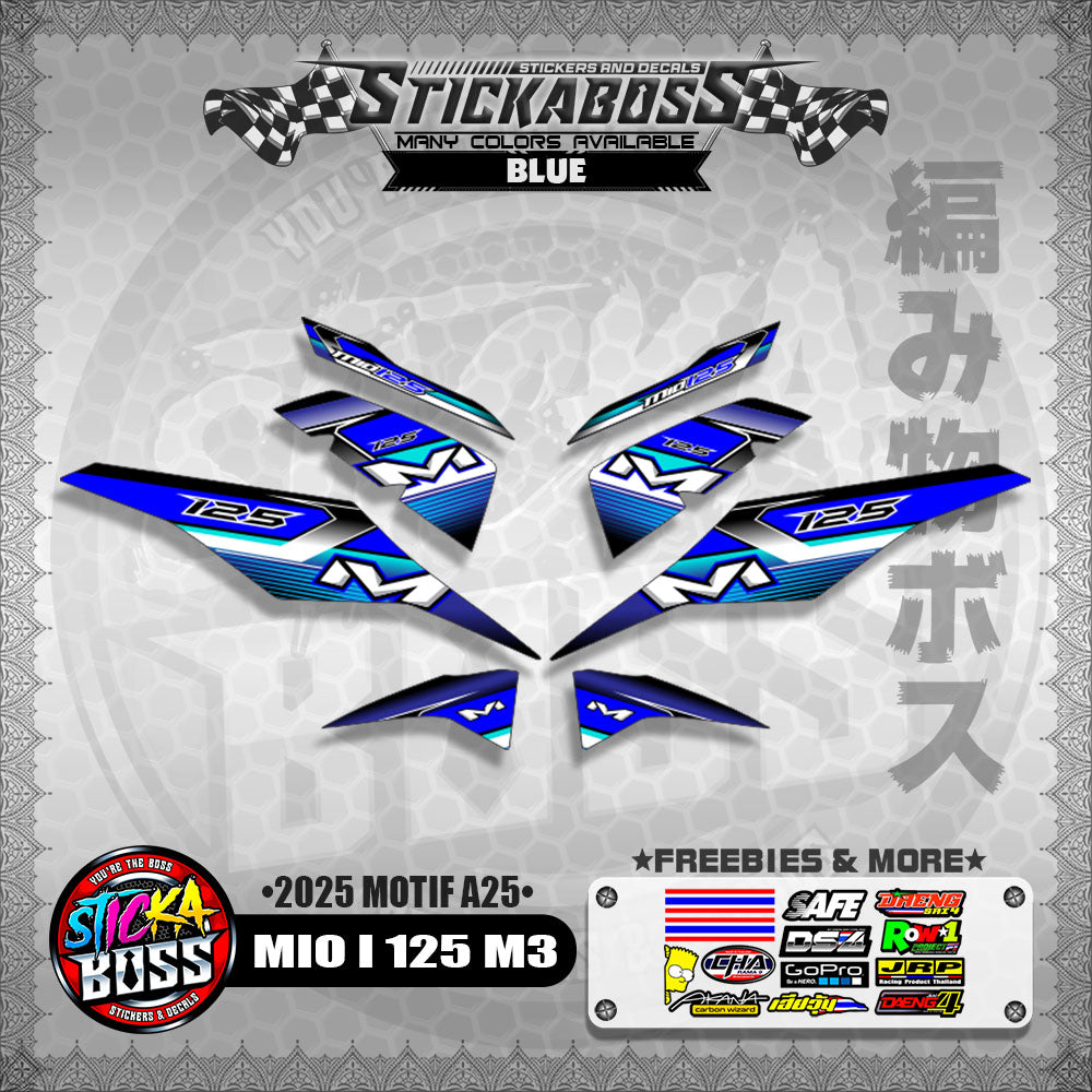 MIO I 125 M3 INDO STICKER DECALS ( 2025 MOTIF A25 )【WITH FREEBIES】