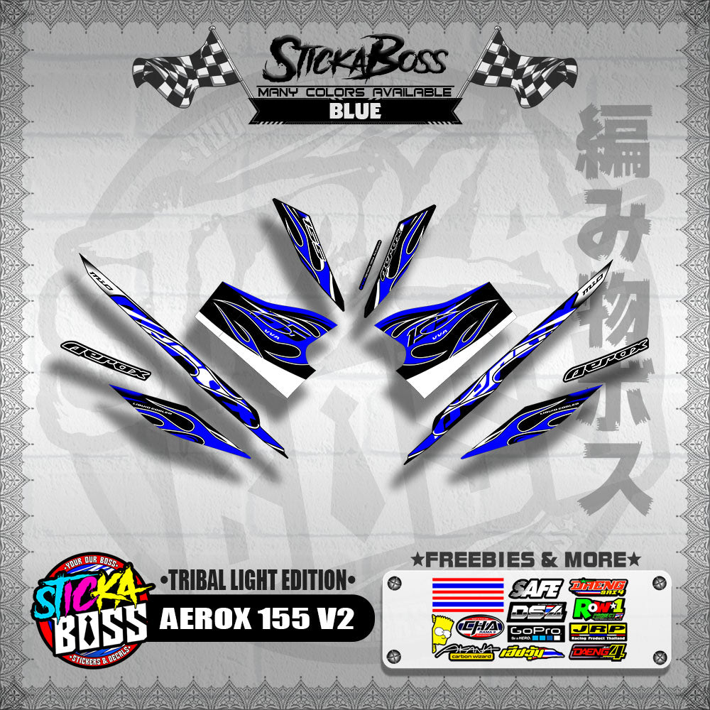 AEROX 155 V2 DECALS ( TRIBAL LIGHT EDITION )【WITH FREEBIES】