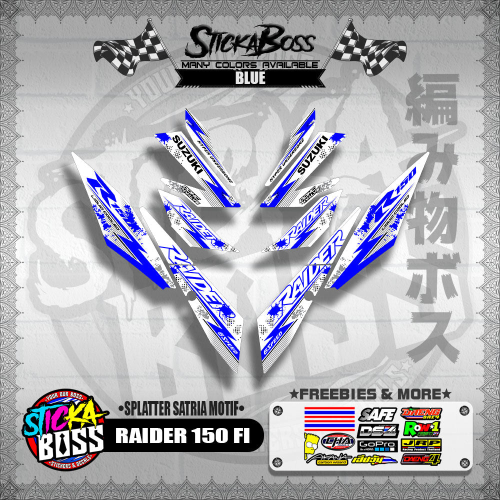 RAIDER 150 FI DECALS ( SPLATTER SATRIA MOTIF )【WITH FREEBIES】