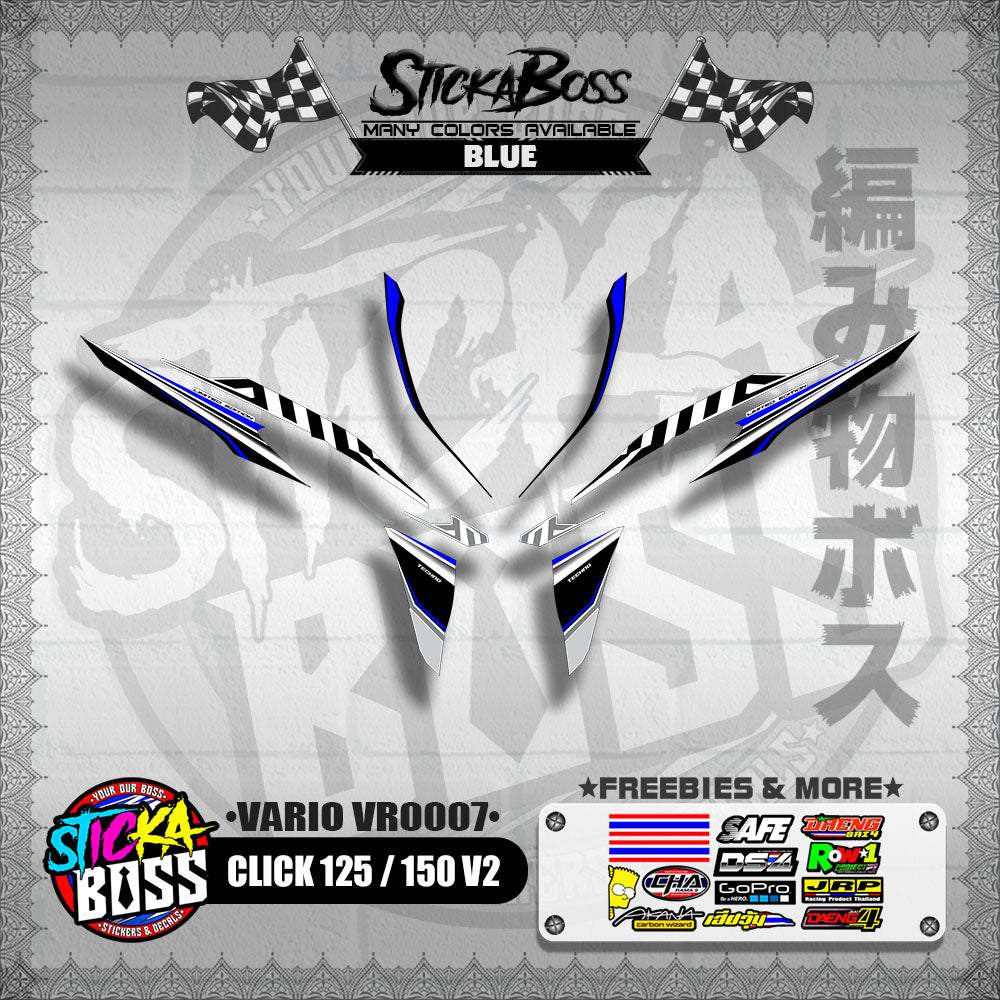 CLICK 125 / 150 V2 DECALS ( VARIO VR0007 )【WITH FREEBIES】