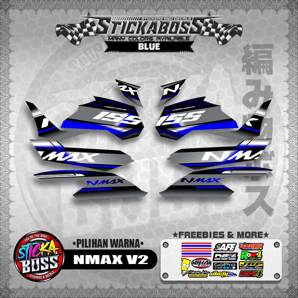 NMAX V2 MALAYSIAN STICKER DECALS ( PILIHAN WARNA )【WITH FREEBIES】