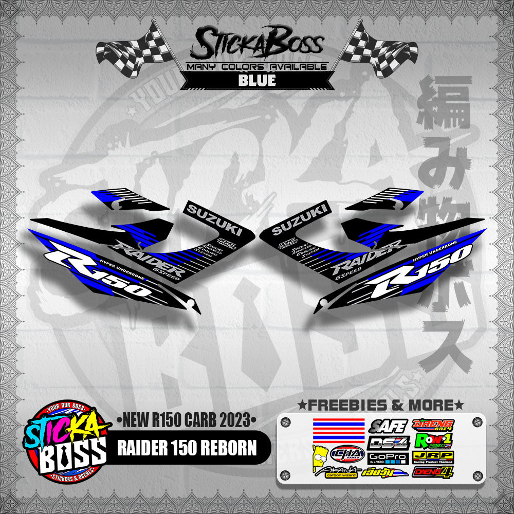 RAIDER 150 REBORN DECALS ( NEW R150 CARB 2023 )【WITH FREEBIES】
