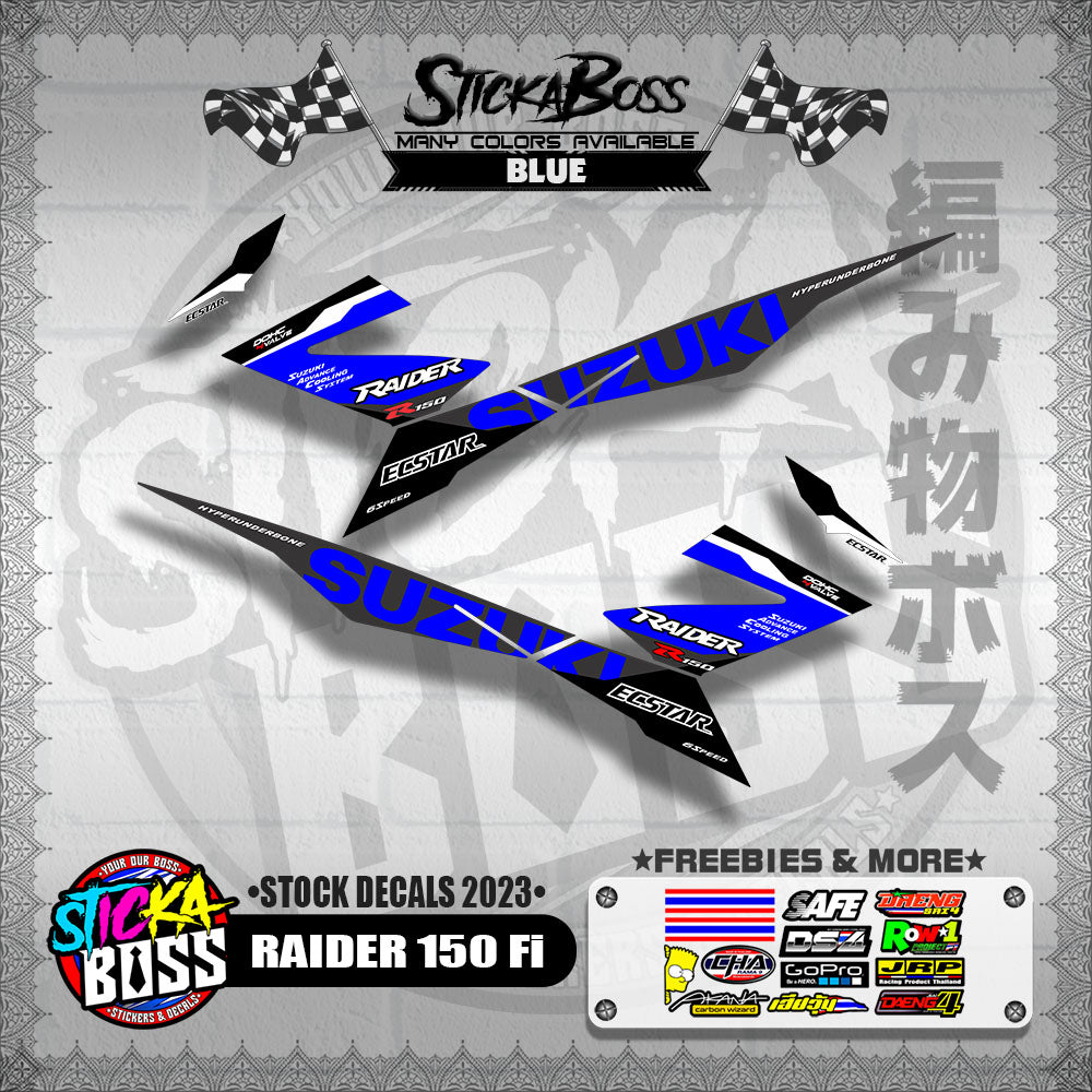 RAIDER 150 Fi ( STOCK DECALS 2023 )【WITH FREEBIES】
