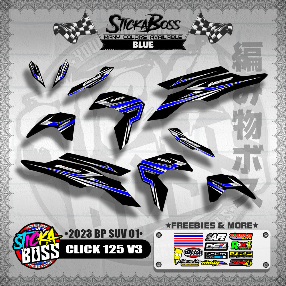 CLICK 125i / 150i V3 DECALS ( 2023 BP SUV 01 )【WITH FREEBIES】