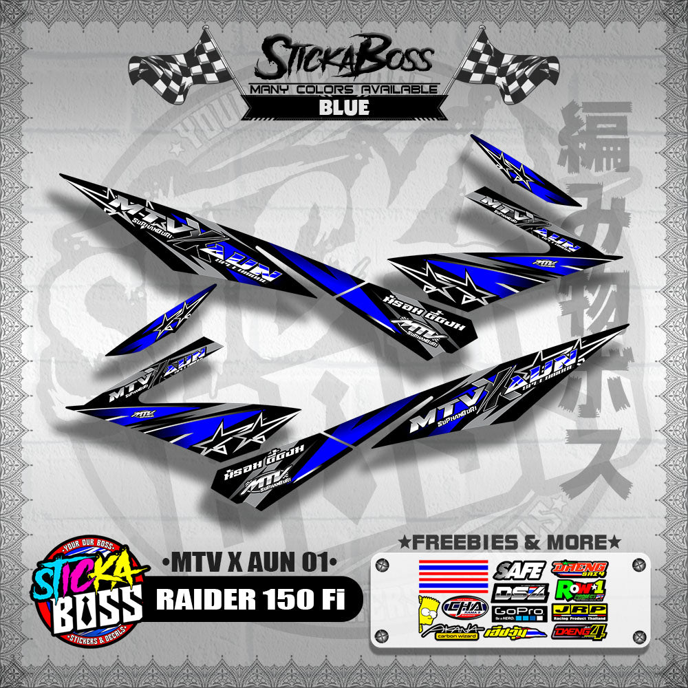RAIDER 150 Fi DECALS ( MTV X AUN 01 )【WITH FREEBIES】