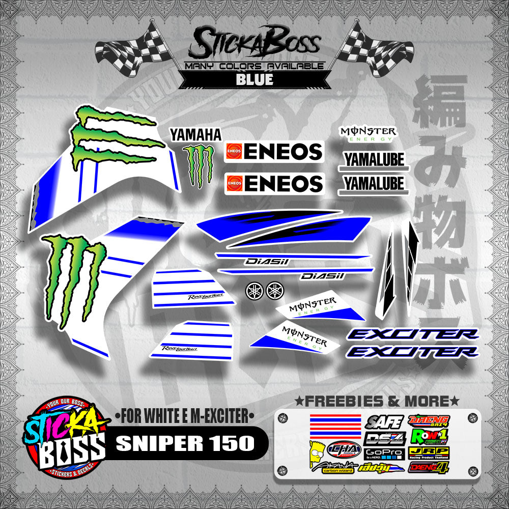 SNIPER 150 DECALS ( FOR WHITE E M-EXCITER )【WITH FREEBIES】