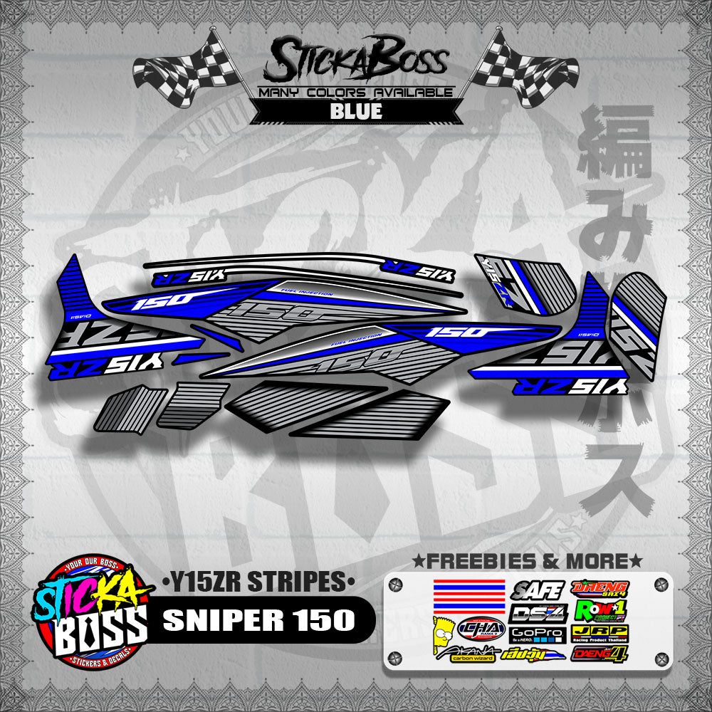 SNIPER 150 DECALS ( Y15ZR STRIPES )【WITH FREEBIES】