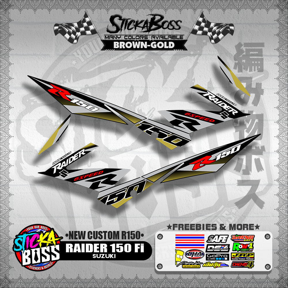 RAIDER 150 Fi DECALS ( NEW CUSTOM R150 )【WITH FREEBIES】
