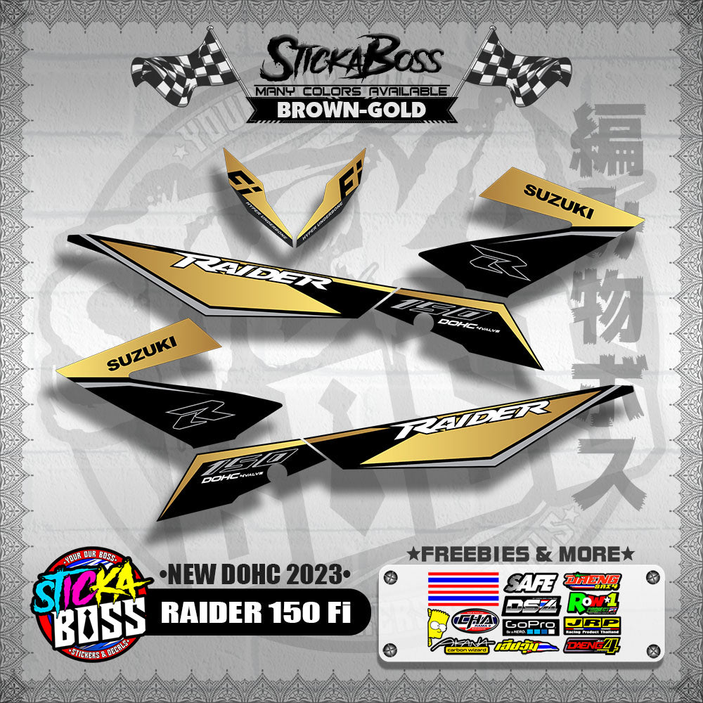 RAIDER 150 Fi DECALS ( NEW DOHC 2023 )【WITH FREEBIES】
