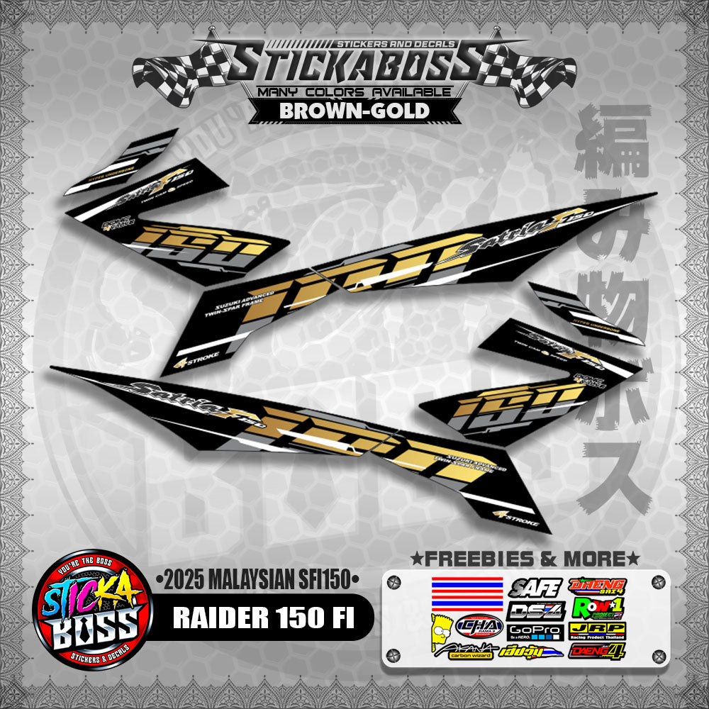RAIDER 150 FI STICKER DECALS ( 2025 MALAYSIAN SFI150 )【WITH FREEBIES】