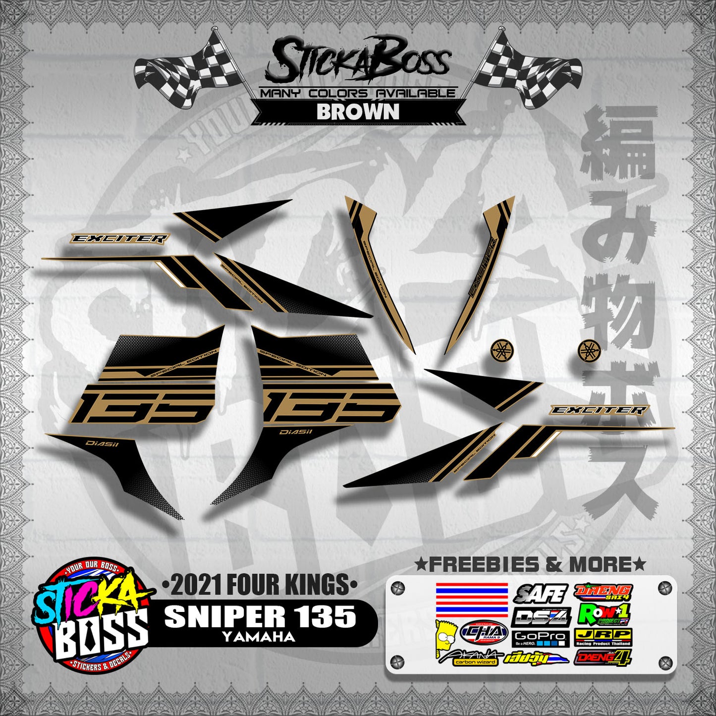 SNIPER 135 DECALS ( 2021 FOUR KINGS )【WITH FREEBIES】
