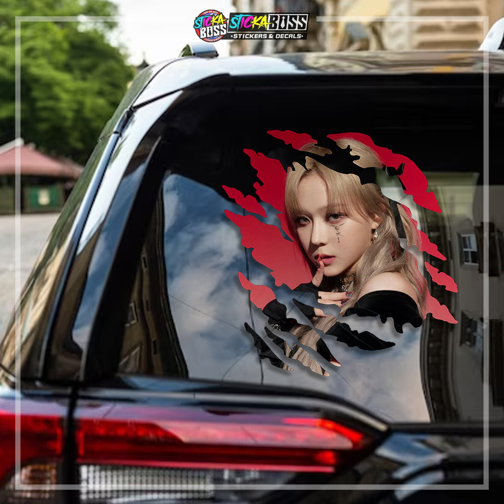 AESPA | ANIME SCRATCH STICKER【VINYL PRINTED】( LAMINATED / WATERPROOF )【Stickaboss】