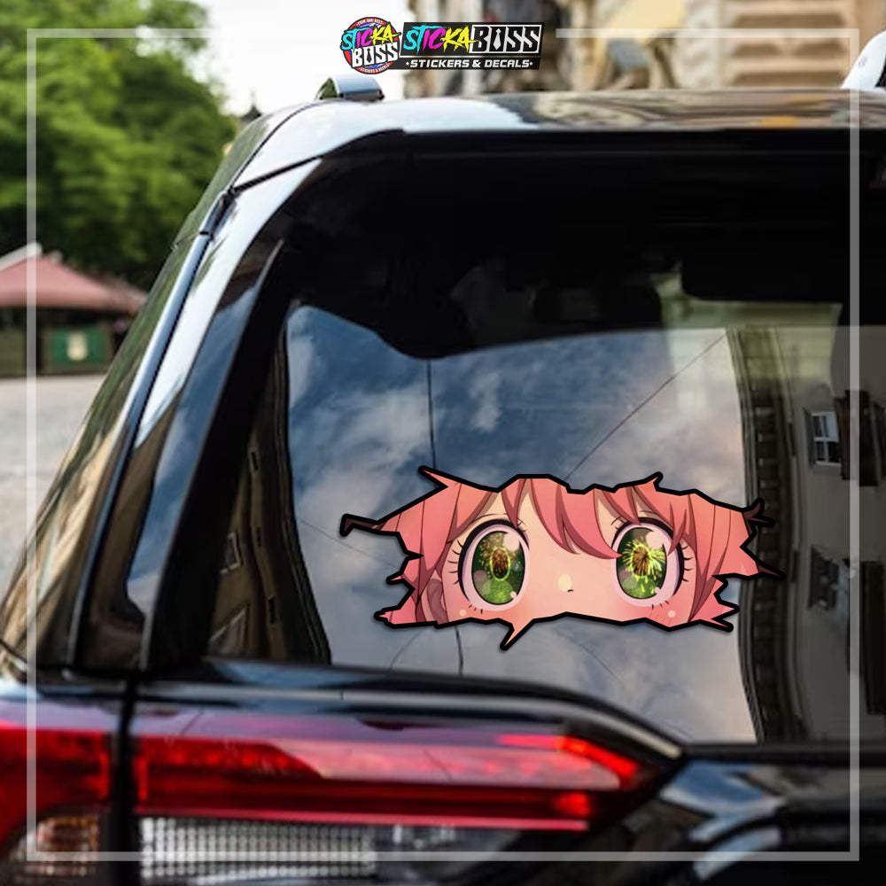 ANYA | CRACK PEEKERS ( ANIME VINYL STICKER DECALS )【Stickaboss】