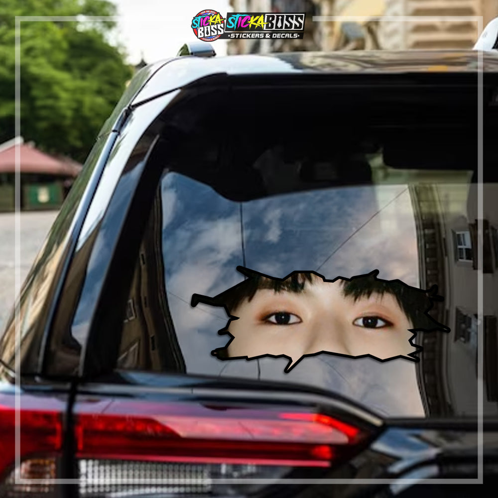 KPOP-TREASURE | CRACK PEEKERS ( ANIME VINYL STICKER DECALS )【Stickaboss】
