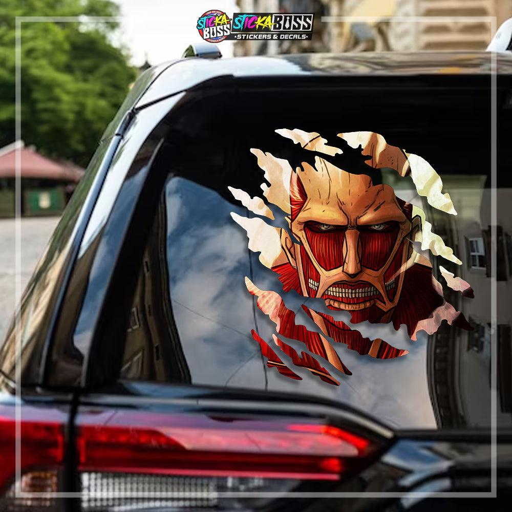 ATTACK ON TITAN PART | ANIME SCRATCH STICKER【VINYL PRINTED】( LAMINATED / WATERPROOF )【Stickaboss】