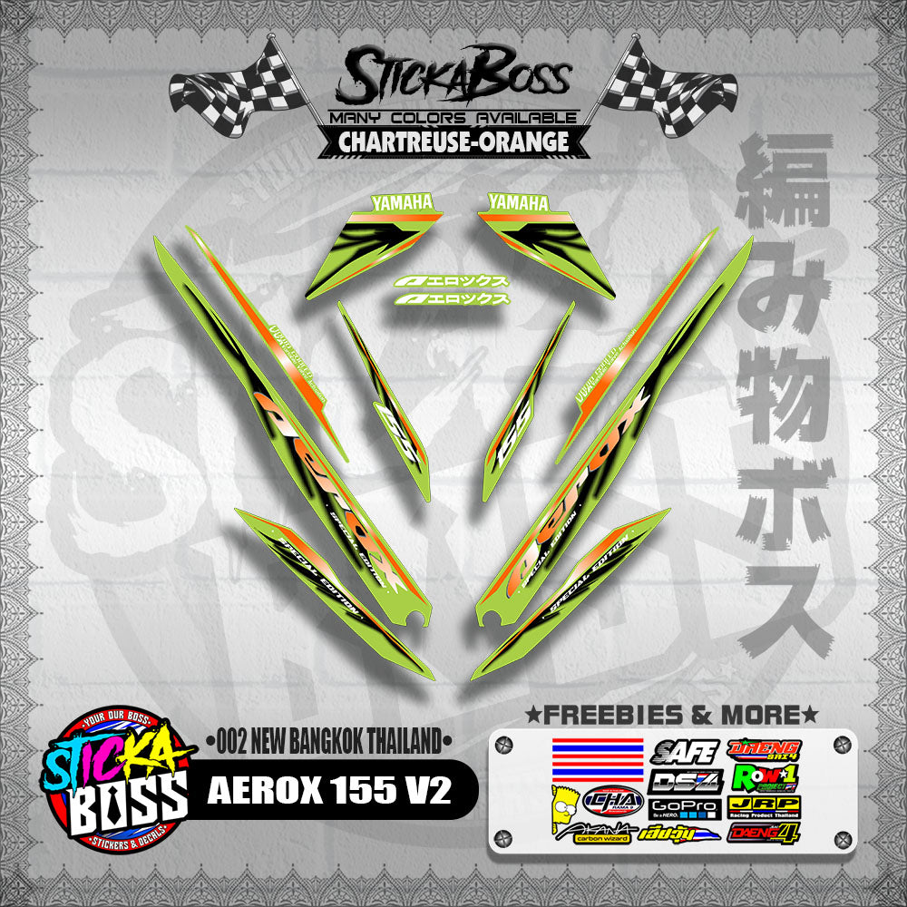 AEROX 155 V2 DECALS ( 002 NEW BANGKOK THAILAND )【WITH FREEBIES】