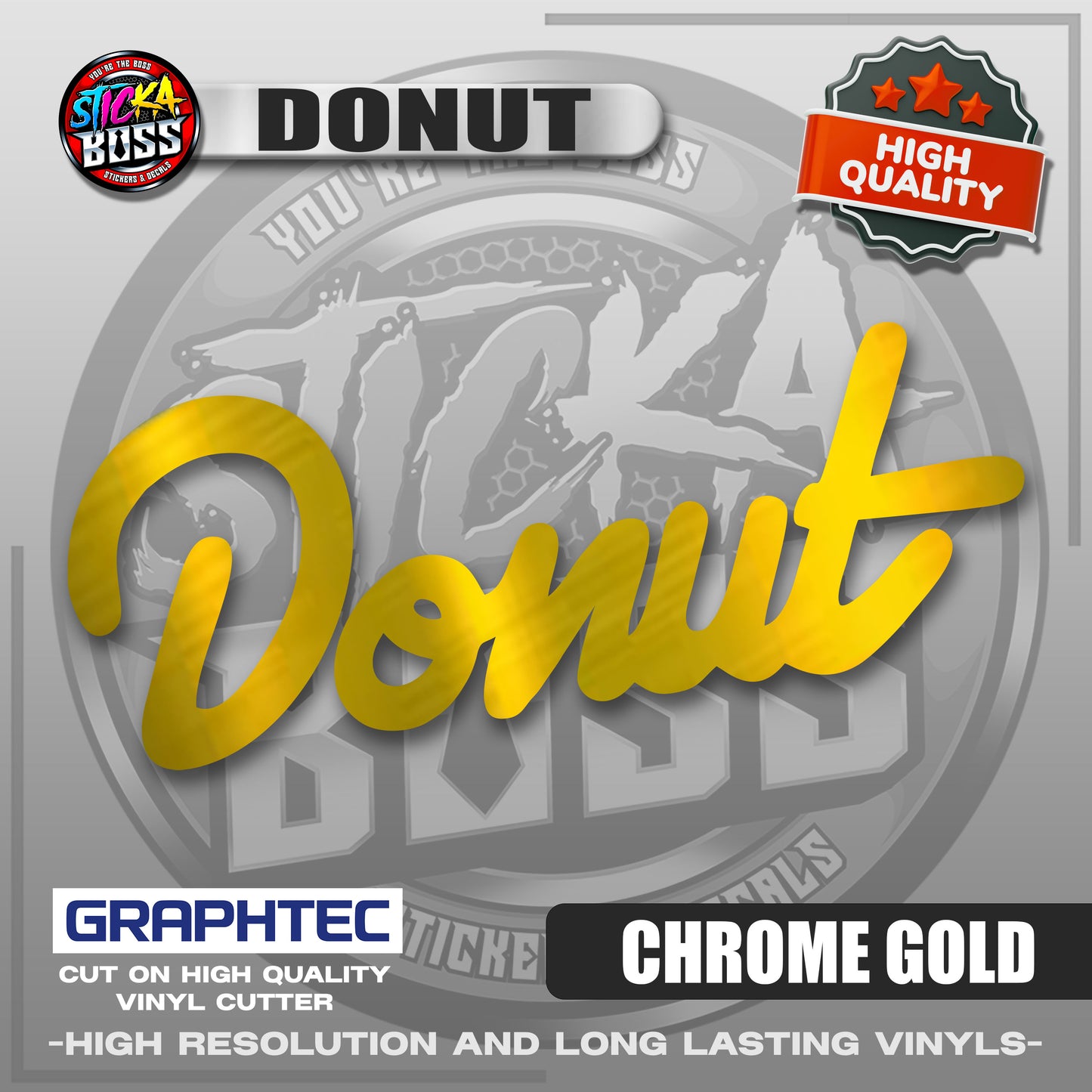 DONUT | VINYL WATERPROOF CUT-OUT STICKER DECALS【Stickaboss】