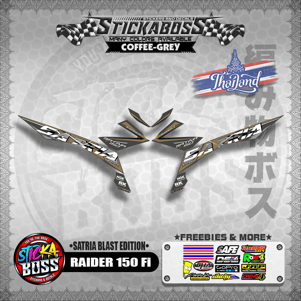SUZUKI RAIDER 150 Fi Thai Decals ( Satria Blast Edition )【WITH FREEBIES】Thailand Concept