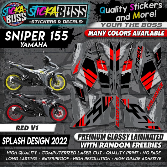 Sniper 155 NEW STOCK DECALS (SPLASH DESIGN 2022) MALAYSIAN CONCEPT【WITH FREEBIES】