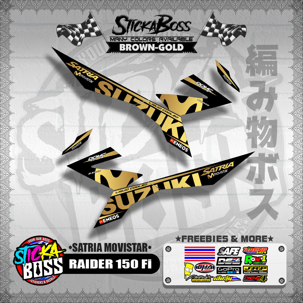 RAIDER 150 Fi DECALS ( SATRIA MOVISTAR )【WITH FREEBIES】