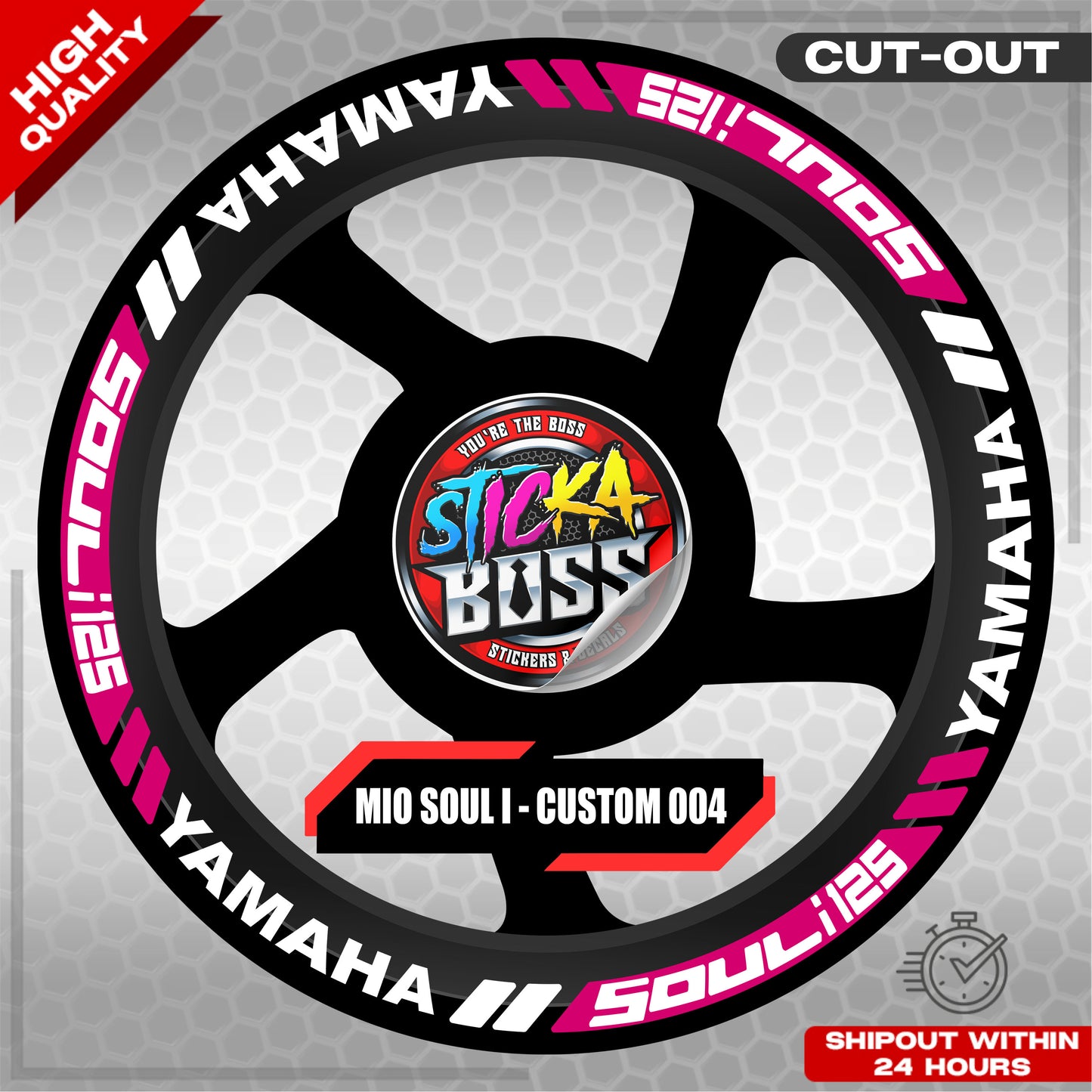 MIO SOUL I MAG STICKER SET ( 2 MAGS ) - CUSTOM 004 | VINYL WATERPROOF CUT-OUT DECALS