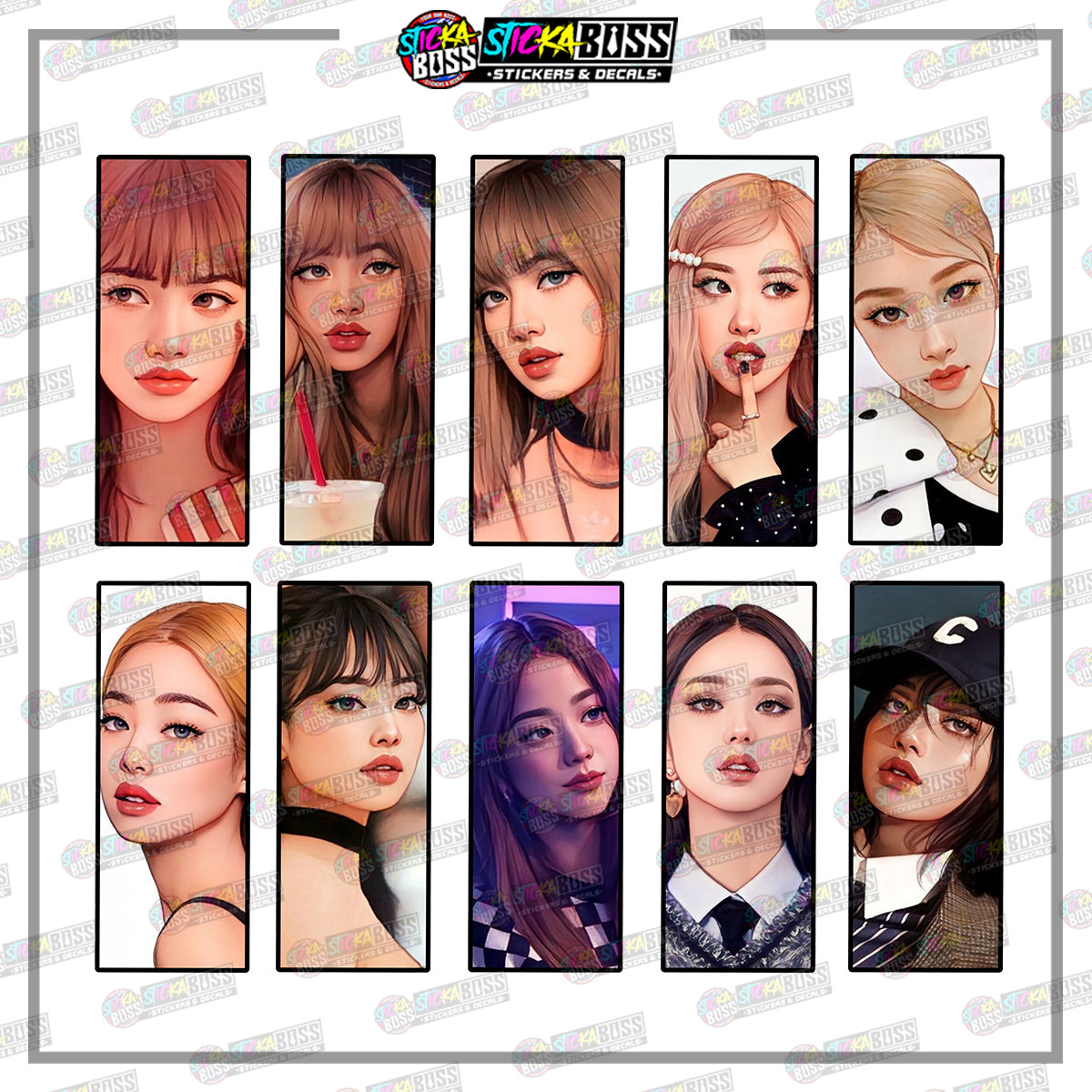 KPOP-BLACKPINK | RECTANGLE SIZE VINYL STICKER 【VINYL PRINTED】( LAMINATED / WATERPROOF )