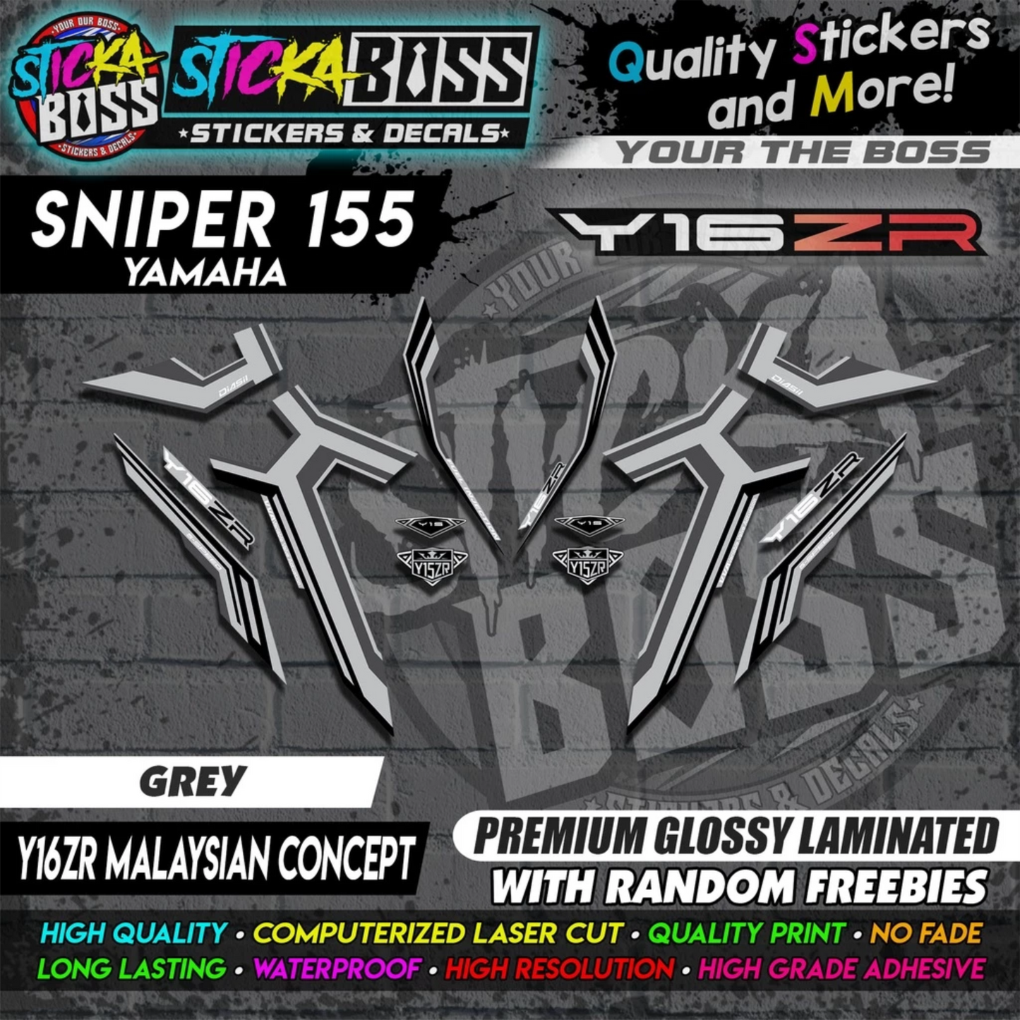 SNIPER 155 STOCK DECALS 【 Y16ZR MALAYSIAN CONCEPT 】