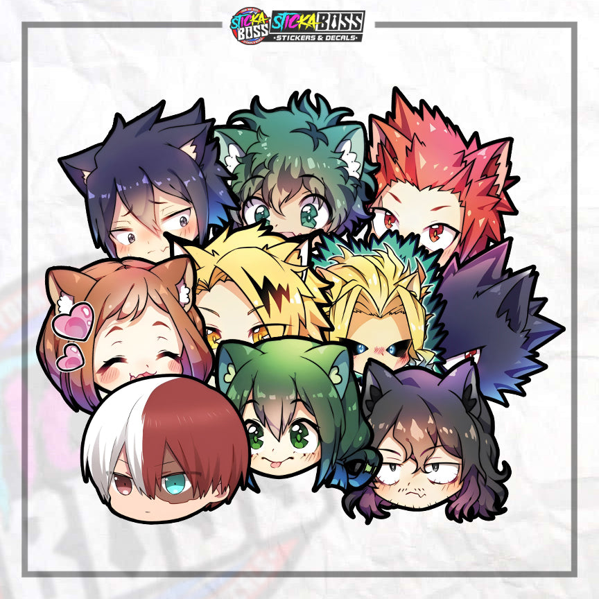 MY HERO ACADEMIA | ANIME STICKER HEADS ( ANIME VINYL STICKER DECALS )【Stickaboss】