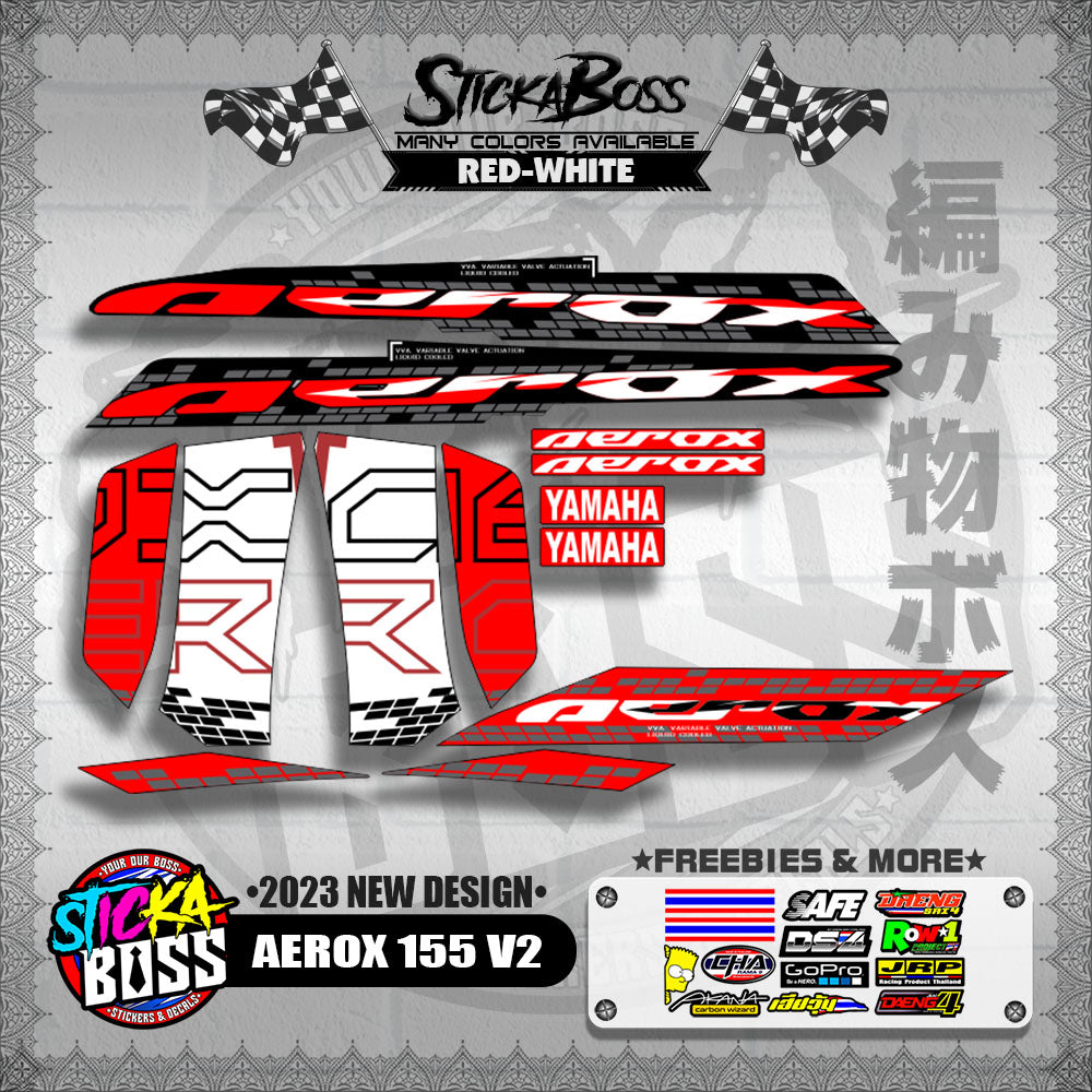 AEROX 155 V2 MALAYSIAN DECALS ( 2023 NEW DESIGN )【WITH FREEBIES】