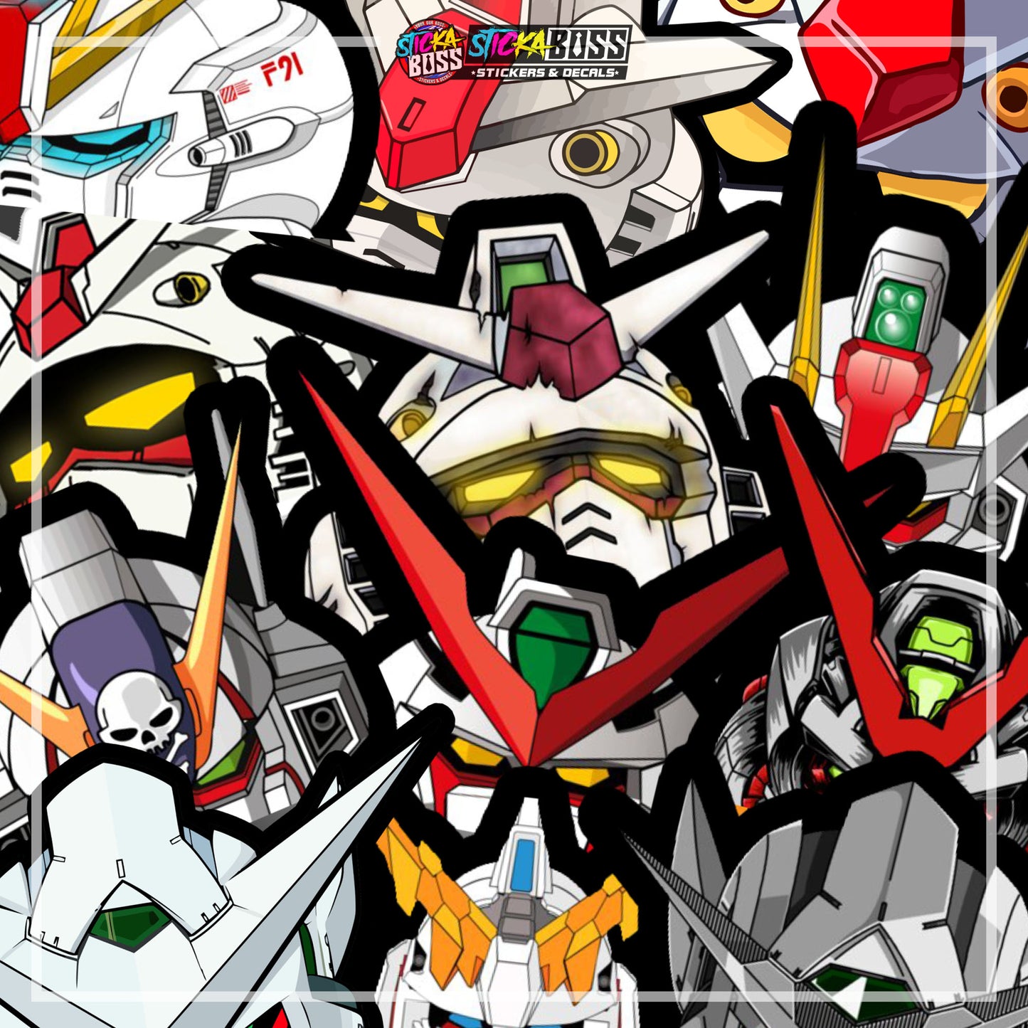 GUNDAM | ANIME PEEKER STICKER【VINYL PRINTED】( LAMINATED / WATERPROOF )