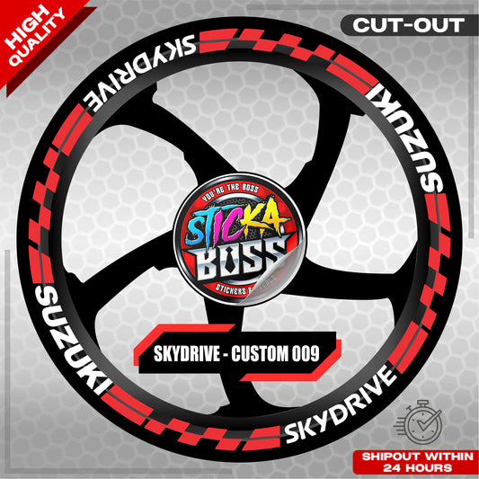 SKYDRIVE MAG STICKER SET ( 2 MAGS ) - CUSTOM 009 | VINYL WATERPROOF CUT-OUT DECALS