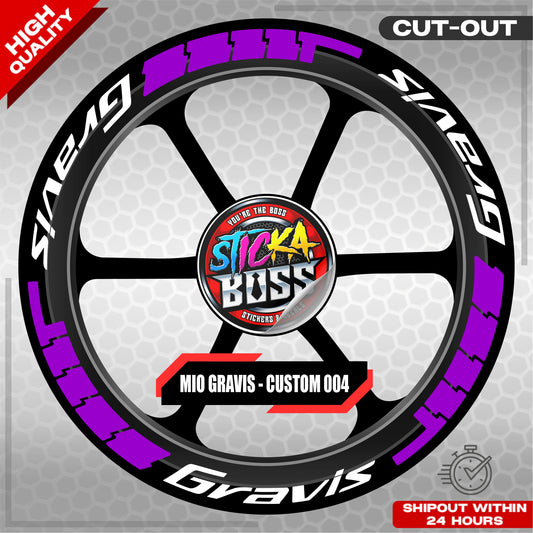 MIO GRAVIS MAG STICKER SET ( 2 MAGS ) - CUSTOM 004 | VINYL WATERPROOF CUT-OUT DECALS