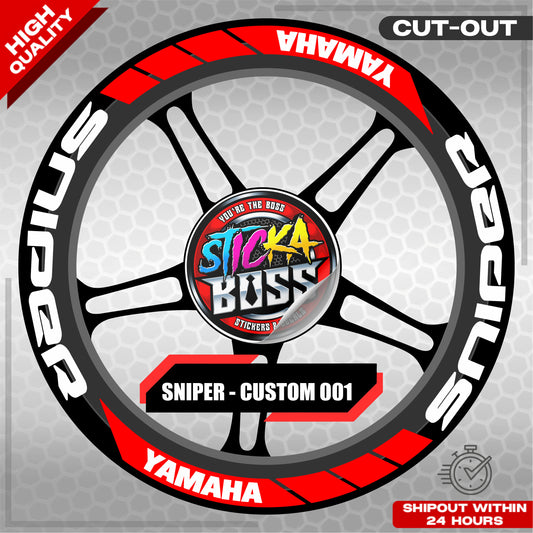 SNIPER 150 / 155 MAGS STICKER SET  ( 2 MAGS ) - CUSTOM 001 | VINYL WATERPROOF CUT-OUT DECALS