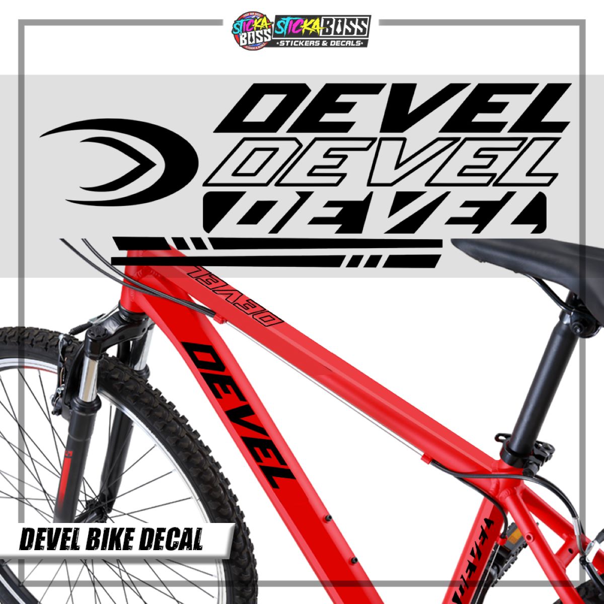 DEVEL BIKE DECALS ( VINYL CUT-OUT STICKER DECALS )【Stickaboss】