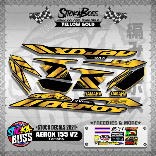 AEROX 155 V2  ( STOCK DECALS 2021 )【WITH FREEBIES】