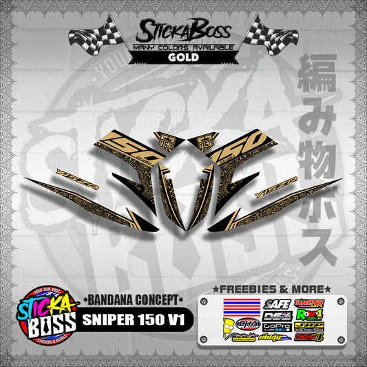 SNIPER 150 V1 DECALS ( BANDANA CONCEPT )【WITH FREEBIES】