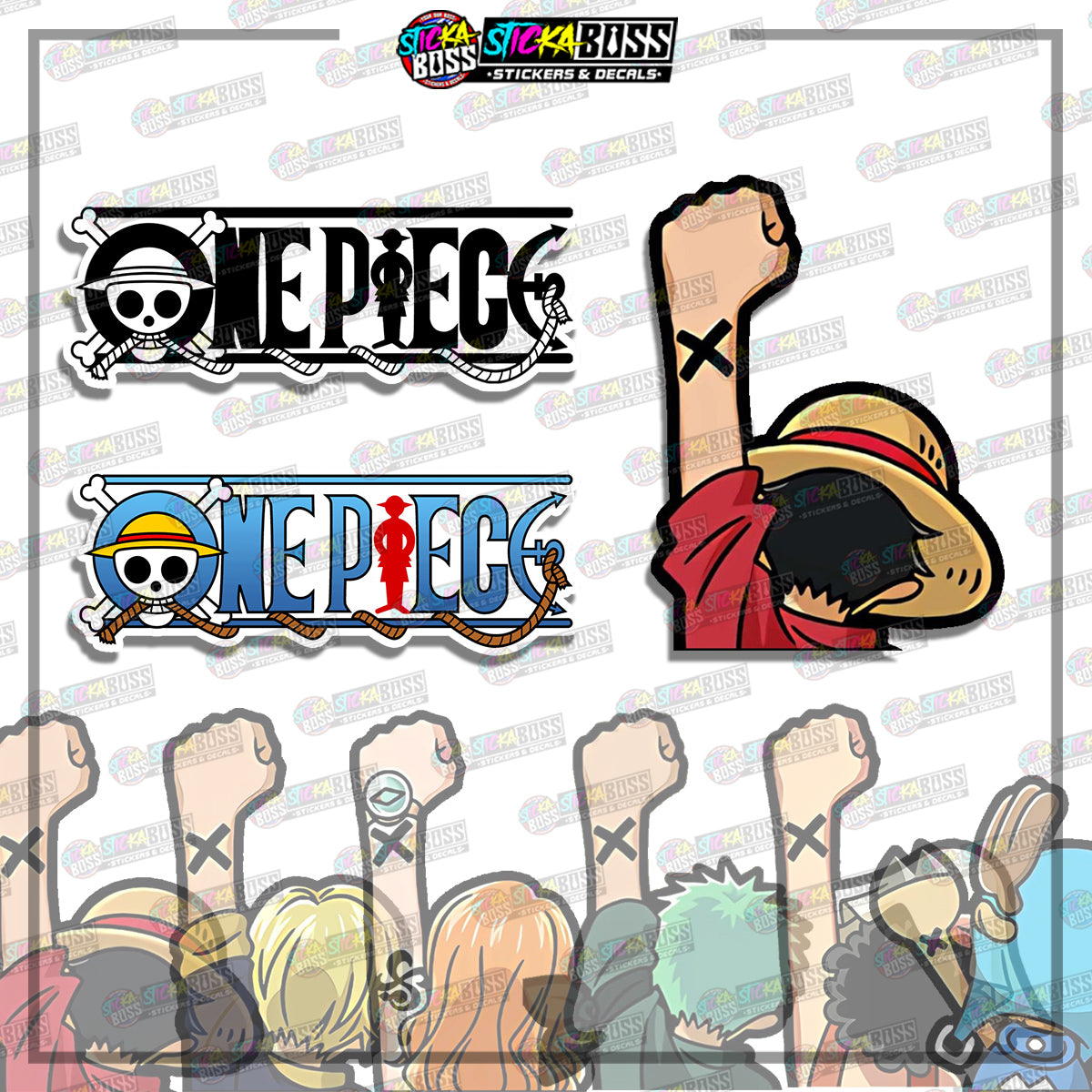 ONE PIECE P2 | VINYL STICKER【VINYL PRINTED】( LAMINATED / WATERPROOF ) (Copy)