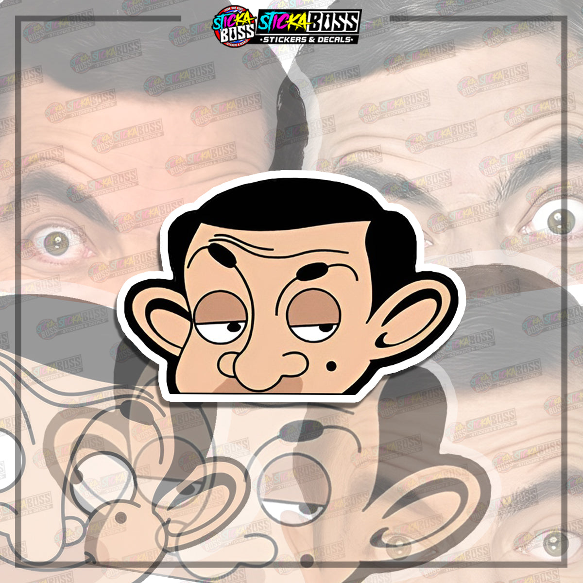 MR.BEAN | PEEKER STICKER【VINYL PRINTED】( LAMINATED / WATERPROOF )