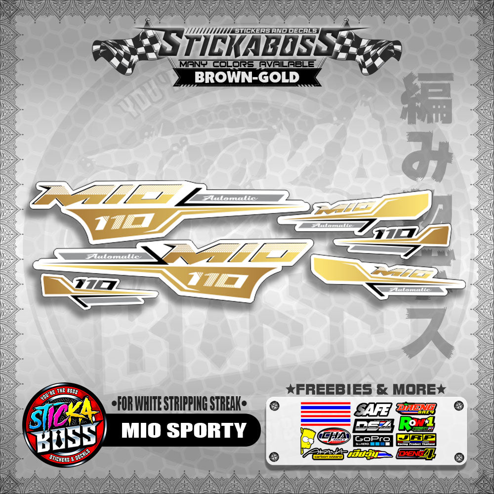MIO SPORTY THAI CONCEPT STICKER DECALS ( FOR WHITE STRIPPING STREAK )【WITH FREEBIES】