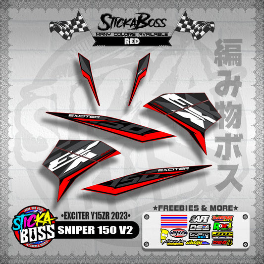 SNIPER 150 V2 DECALS ( EXCITER Y15ZR 2023 )【WITH FREEBIES】