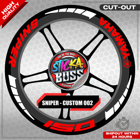 SNIPER 150 / 155 MAGS STICKER SET  ( 2 MAGS ) -  CUSTOM 002 | VINYL WATERPROOF CUT-OUT DECALS