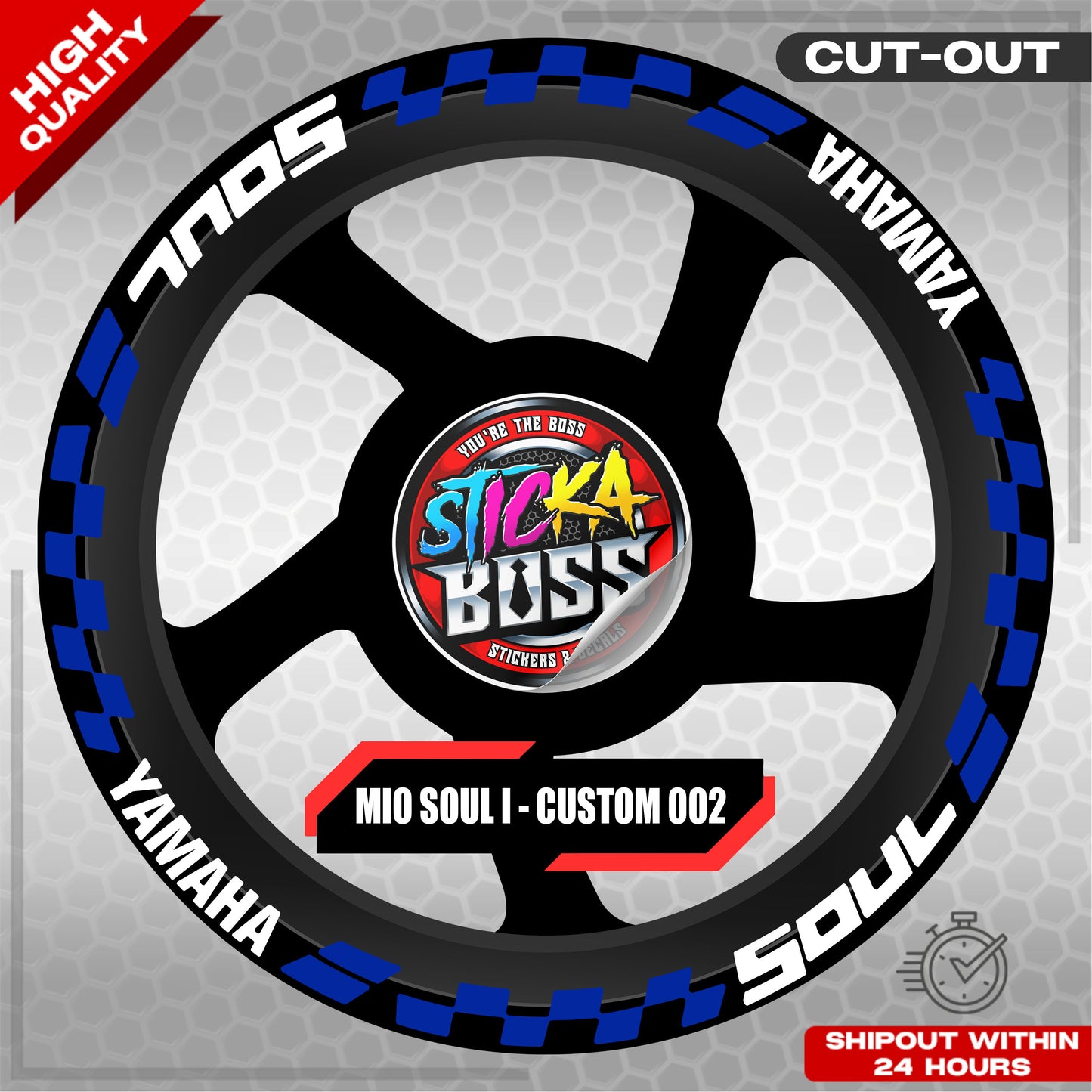 MIO SOUL I 125 MAGS STICKER SET ( 2 MAGS ) - CUSTOM 002 | VINYL WATERPROOF CUT-OUT DECALS