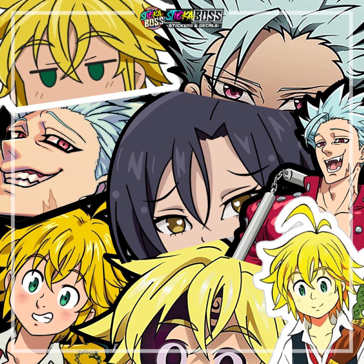 SEVEN DEADLY SINS | ANIME PEEKER STICKER【VINYL PRINTED】( LAMINATED / WATERPROOF )
