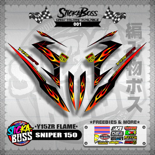 SNIPER 150 DECALS ( Y15ZR FLAME )【WITH FREEBIES】