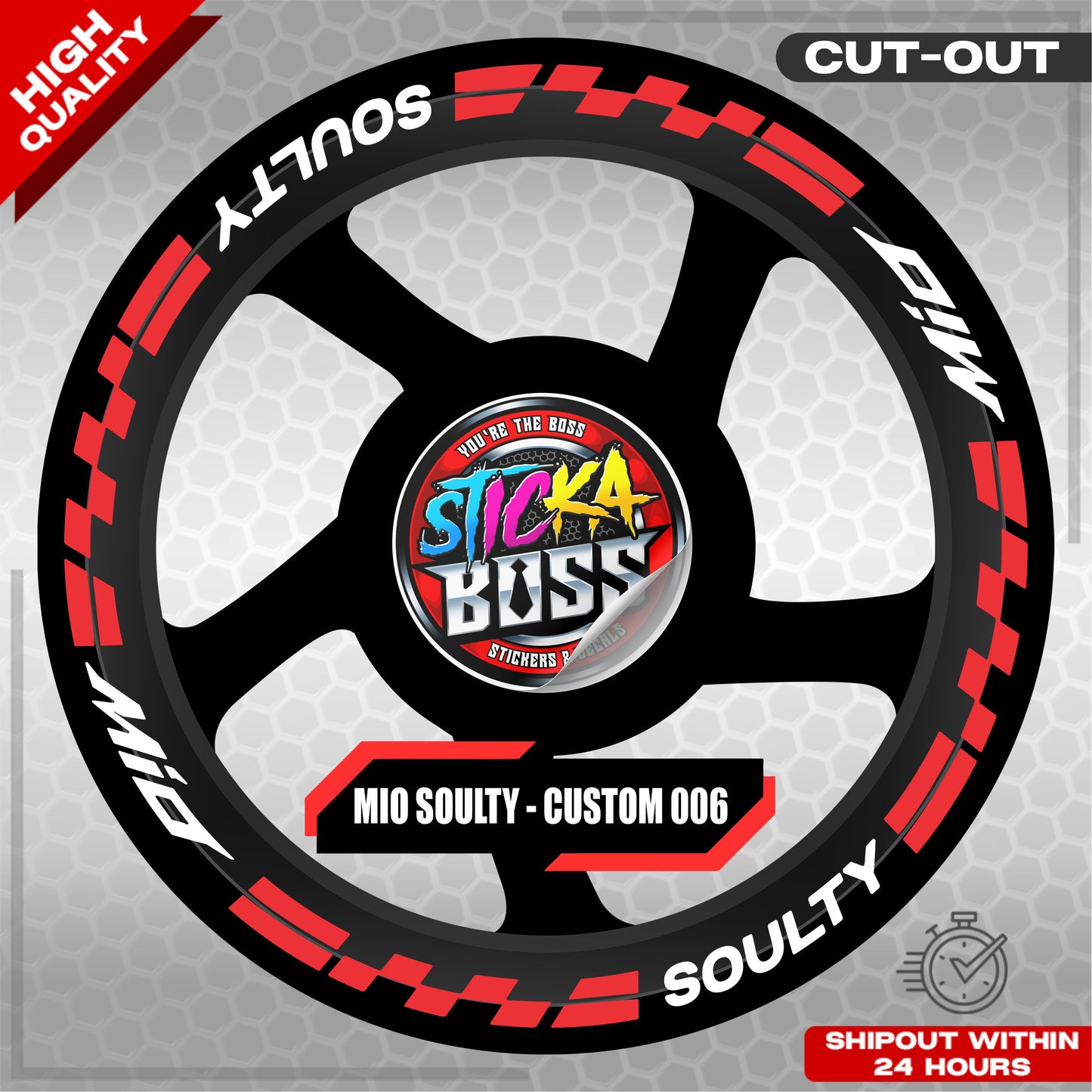 MIO SOULTY MAG STICKER SET ( 2 MAGS ) - CUSTOM 006 | VINYL WATERPROOF CUT-OUT DECALS