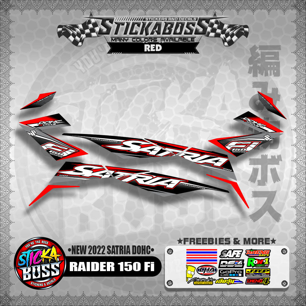 SUZUKI RAIDER 150 Fi STOCK DECAL (NEW 2022 SATRIA DOHC)【WITH FREEBIES】