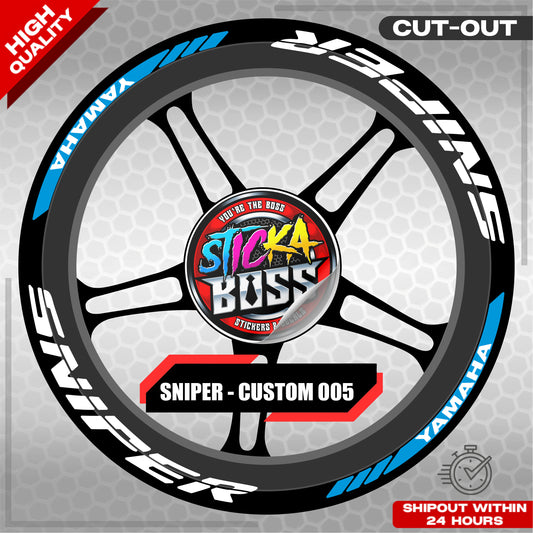 SNIPER 150 / 155 MAGS STICKER SET  ( 2 MAGS ) - CUSTOM 005 | VINYL WATERPROOF CUT-OUT DECALS