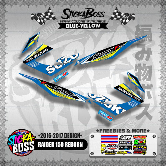 RAIDER 150 REBORN CARB STOCK DECALS ( 2016-2017 DESIGN )【WITH FREEBIES】