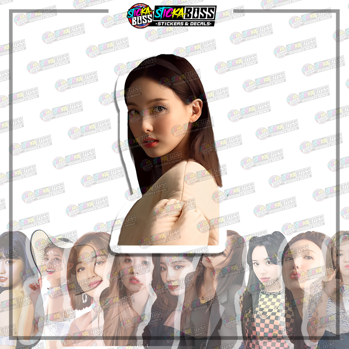 KPOP-TWICE | VINYL STICKER【VINYL PRINTED】( LAMINATED / WATERPROOF ) (Copy)