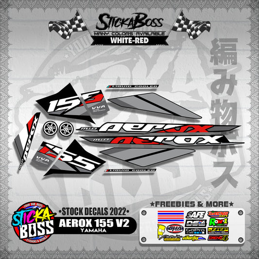 AEROX 155 V2 ( STOCK DECALS 2022 )【WITH FREEBIES】